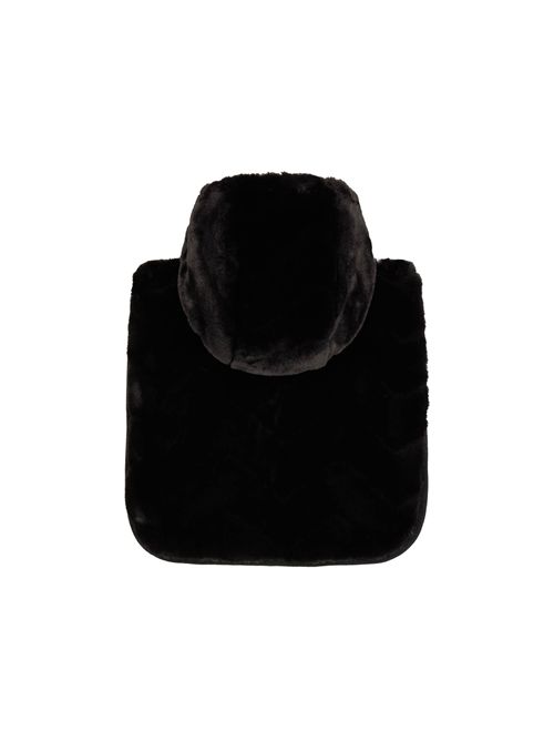 Black faux fur vest with hood 5ORSU MORGAN DE TOI | 5ORSUNOIR