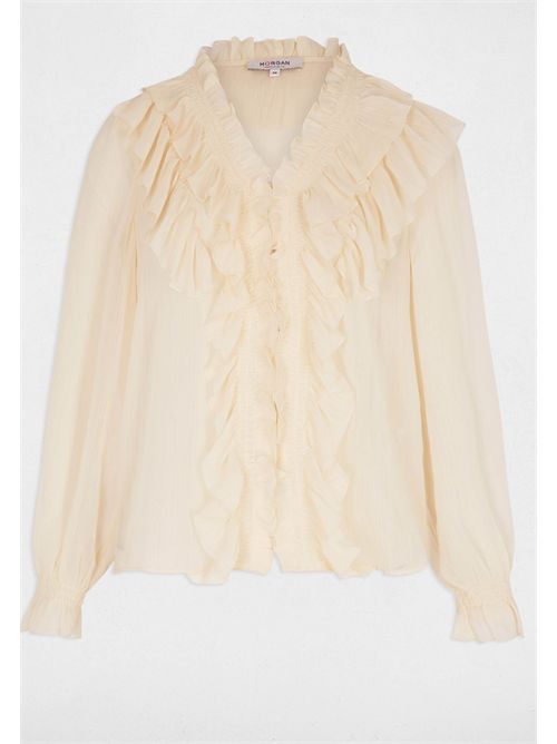 Camicia con ruches CATHY ( TAGLIE FRANCESI ) MORGAN DE TOI | CATHYCREME