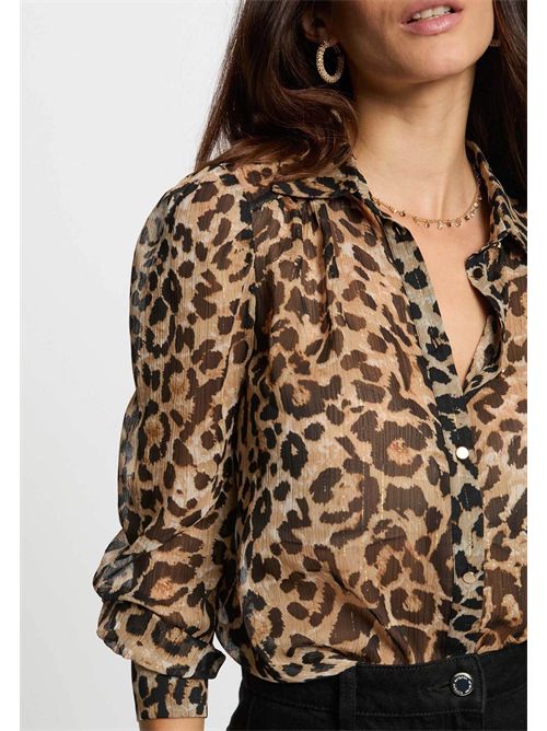 Camicia animalier leopardata in voile leggero CLION - TAGLIE FRANCESI MORGAN DE TOI | CLIONMULTICOLORE