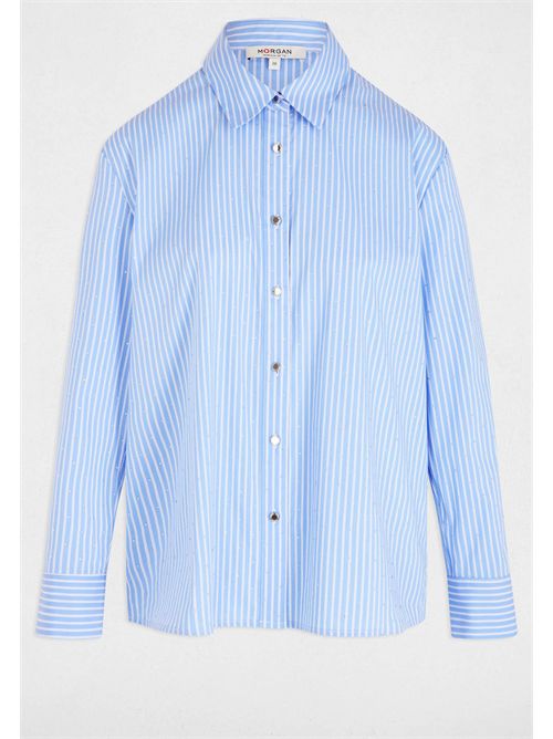 Camicia a righe azzurre in cotone elasticizzato  CRAY - TAGLIE FRANCESI MORGAN DE TOI | CRAYBLEU CIEL