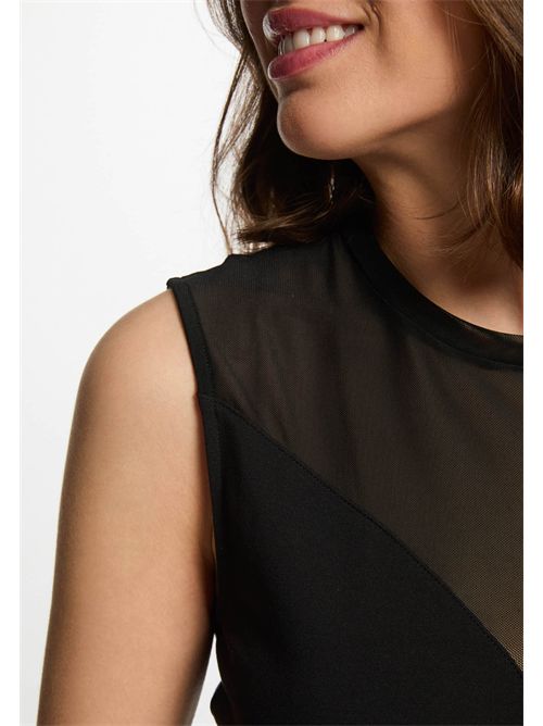 Top sleeveless with semi-transparent inserts DIMARA MORGAN DE TOI | DIMARANOIR