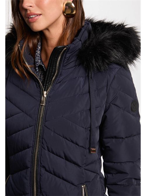 Piumino lungo con cappuccio GCLEA ( TAGLIE FRANCESI ) MORGAN DE TOI | GCLEANAVY BLUE
