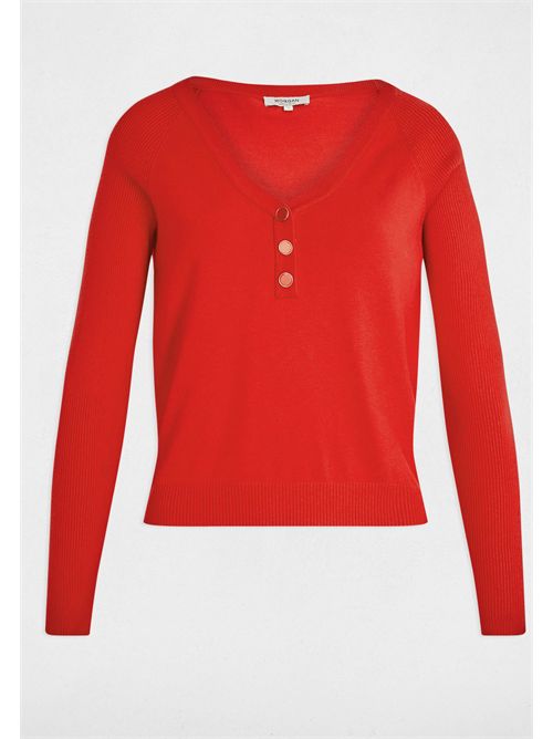 V-neck sweater with buttons MBILO MORGAN DE TOI | MBILOROUGE
