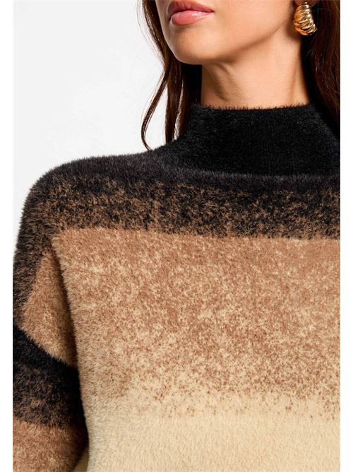MDYE gradient striped sweater MORGAN DE TOI | MDYECAMEL
