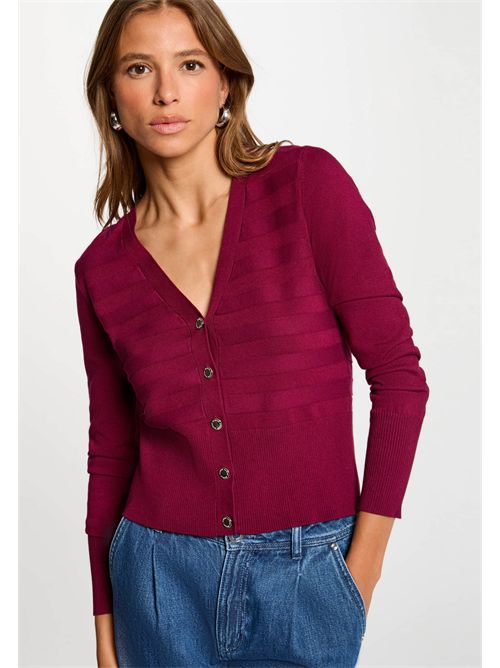 Cardigan with V-neck and MENTHI buttons MORGAN DE TOI | MENTHIPLUM