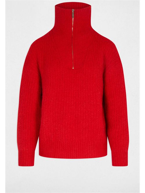 Women's pullover with half zip and high collar MFLAMI MORGAN DE TOI | MFLAMIROUGE