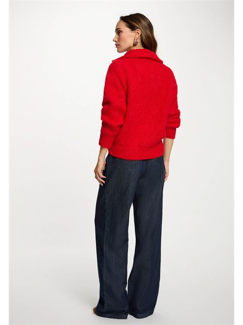 Women's pullover with half zip and high collar MFLAMI MORGAN DE TOI | MFLAMIROUGE