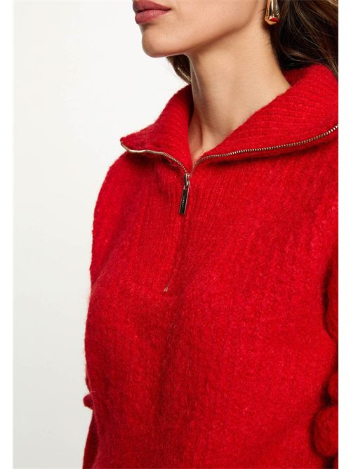 Women's pullover with half zip and high collar MFLAMI MORGAN DE TOI | MFLAMIROUGE