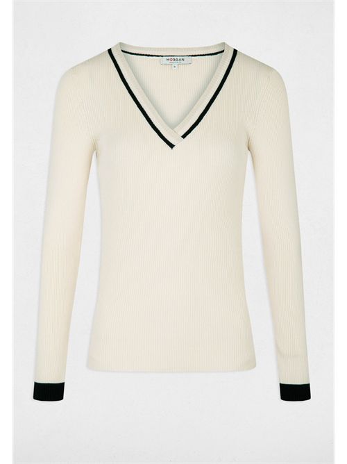 Maglia a costine con scollo a V MGALA MORGAN DE TOI | MGALAIVOIRE