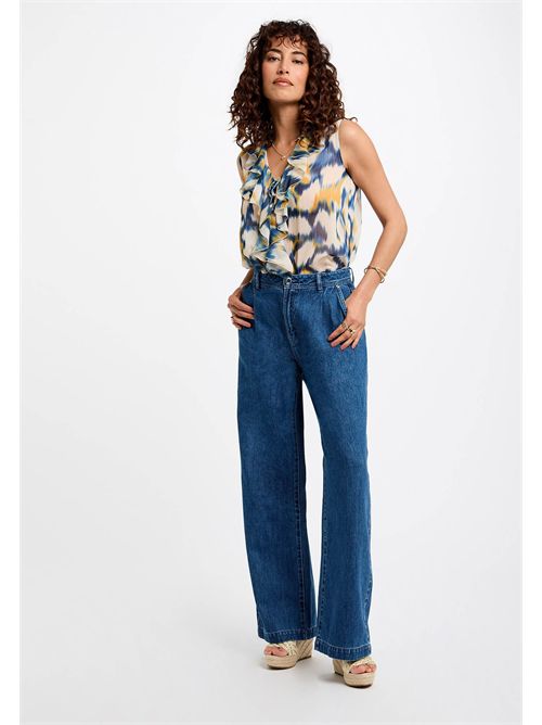 Pantaloni denim a gamba larga PLISE ( TAGLIE FRANCESI ) MORGAN DE TOI | PLISDENIM STONE