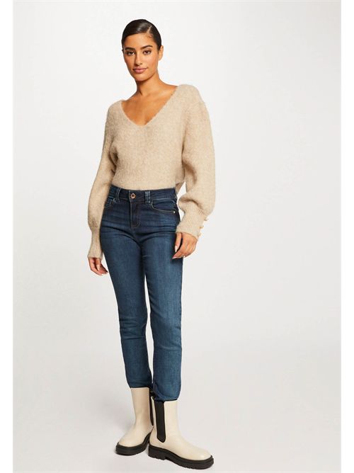 Jeans slim fit comodo ed elegante POMS - TAGLIE FRANCESI MORGAN DE TOI | POMSDENIM STONE