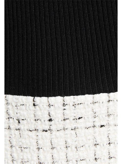 abito corto bicolore RBLOCK ( TAGLIE FRANCESI ) MORGAN DE TOI | RBLOCKOFF WHITE-BLACK