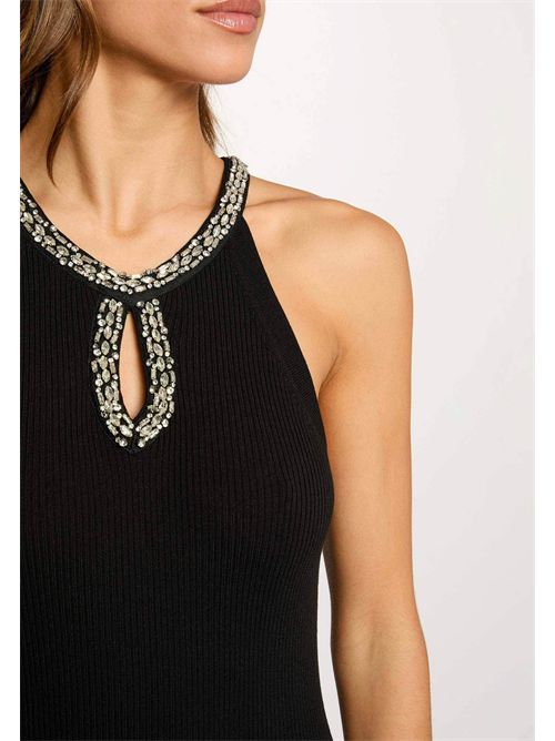 Abito lungo con dettaglio gioiello sullo scollo RMAHE ( TAGLIE FRANCESI ) MORGAN DE TOI | RMAHENOIR