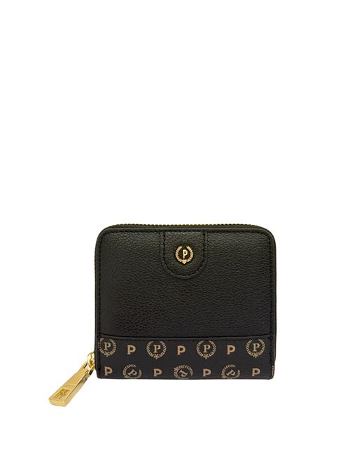 Portafoglio compatto con zip SC5506PP1NSA100A POLLINI | SC5506PP1NSA100APU-H.PVC NERO