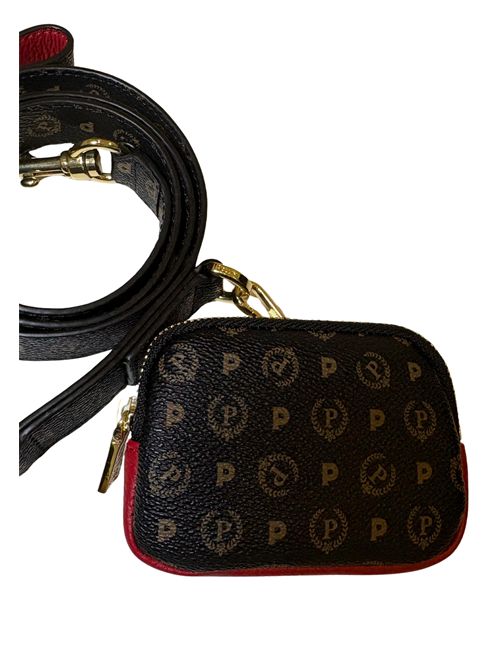 Guinzaglio linea Heritage con monogramma all over e dettagli a contrasto TE6451 POLLINI | TE6451PP0FQ1100BNERO-ROSSO