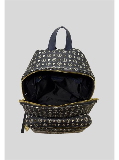 Zaino con logo monogram e chiusura con zip TE8412PP02Q4975A POLLINI | TE8412PP02Q4975APVC D.BL-VIT.D.BLU