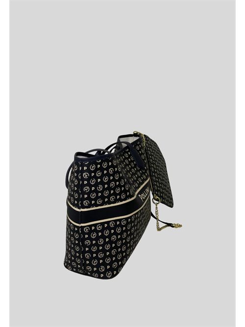 Borsa shopper Pollini con logo monogram all over TE8427PP06Q4975A POLLINI | TE8427PP06Q4975APVC D.BL-VIT.D.BLU