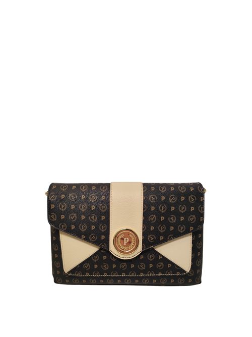 BORSA HERITAGE TE8503PP0GQ1100C POLLINI | TE8503PP0GQ1100CPVC NERO -VIT.AVORIO