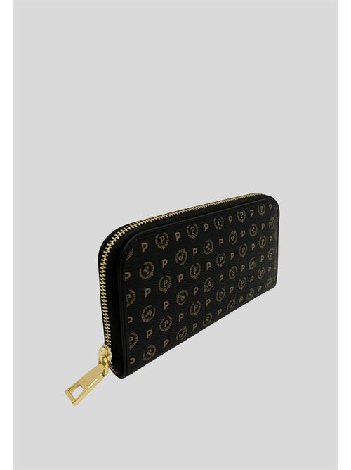 Portafoglio con stampa monogram all-over TE9001PP02Q1100A POLLINI | TE9001PP02Q1100APVC NERO-VIT.NERO