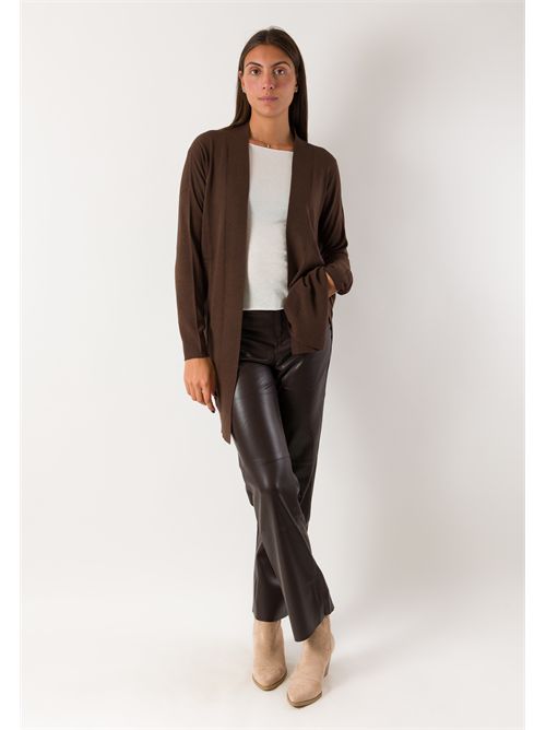 Cardigan lungo aperto fluido 3M1710 KONTATTO | 3M1710CMOKA