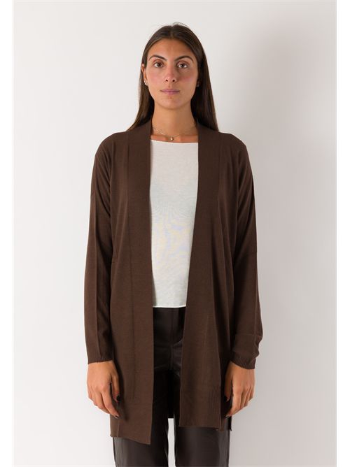 Cardigan lungo aperto fluido 3M1710 KONTATTO | 3M1710CMOKA