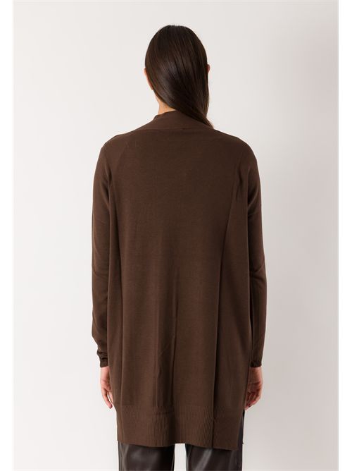Cardigan lungo aperto fluido 3M1710 KONTATTO | 3M1710CMOKA