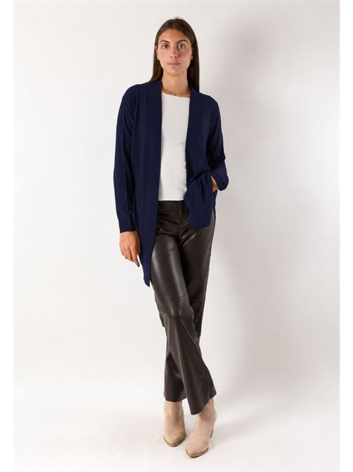 Cardigan lungo aperto fluido 3M1710 KONTATTO | 3M1710CNAVY