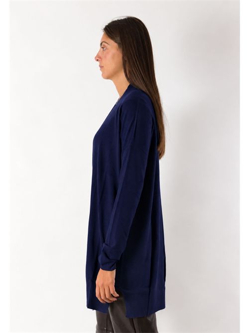 Cardigan lungo aperto fluido 3M1710 KONTATTO | 3M1710CNAVY