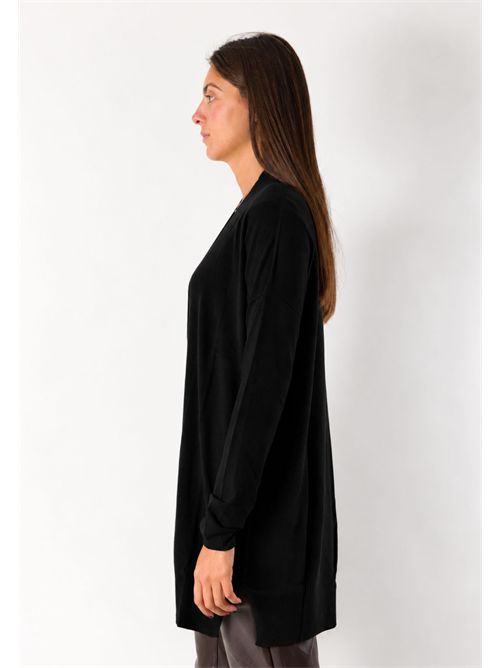 Cardigan lungo aperto fluido 3M1710 KONTATTO | 3M1710CNERO-BLACK