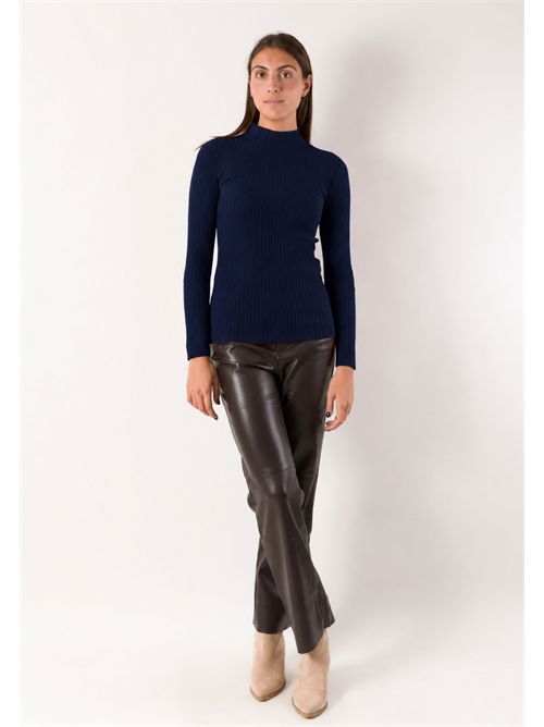 Maglia a coste collo alto 3M1714 KONTATTO | 3M1714CNAVY