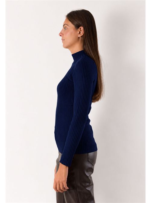 Maglia a coste collo alto 3M1714 KONTATTO | 3M1714CNAVY