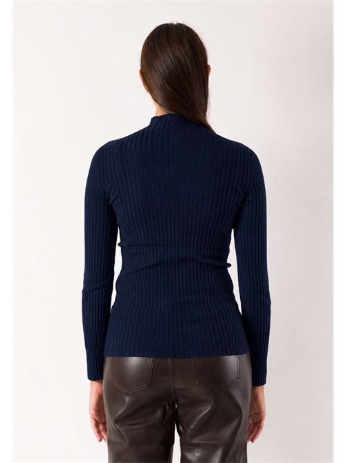 Maglia a coste collo alto 3M1714 KONTATTO | 3M1714CNAVY