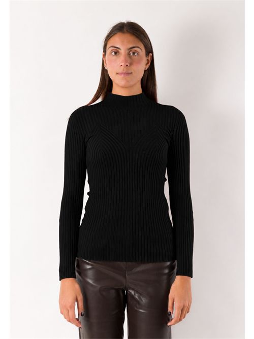 Maglia a coste collo alto 3M1714 KONTATTO | 3M1714CNERO-BLACK