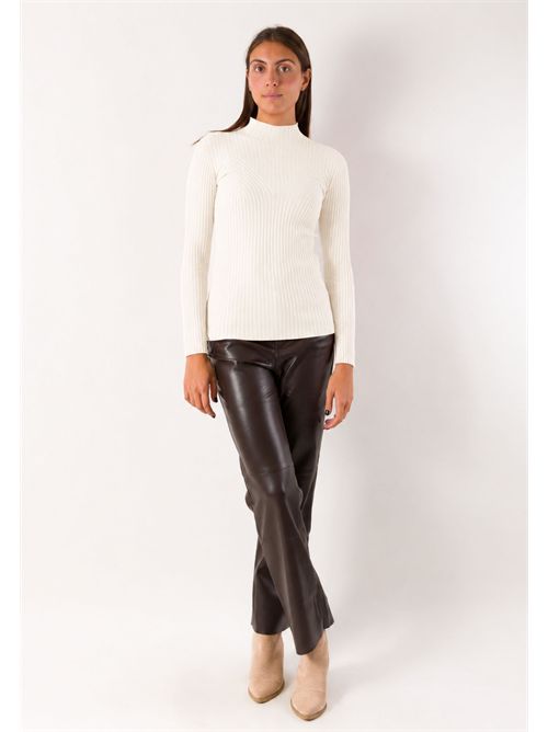 Maglia a coste collo alto 3M1714 KONTATTO | 3M1714CPANNA-OFFWHITE