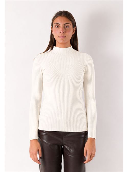 Maglia a coste collo alto 3M1714 KONTATTO | 3M1714CPANNA-OFFWHITE