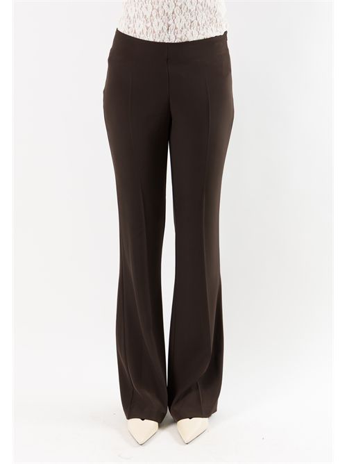 Pantaloni flare elasticizzati donna AI26531 MESANGE | AI26531MORO