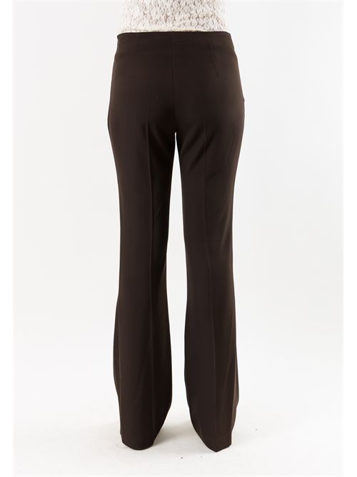 Pantaloni flare elasticizzati donna AI26531 MESANGE | AI26531MORO