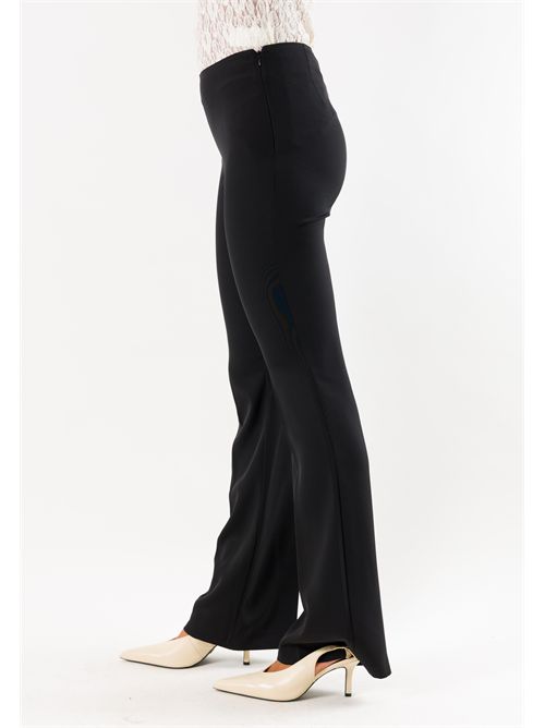 Pantaloni flare elasticizzati donna AI26531 MESANGE | AI26531NERO