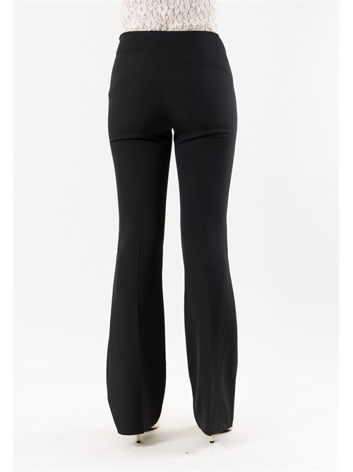 Pantaloni flare elasticizzati donna AI26531 MESANGE | AI26531NERO