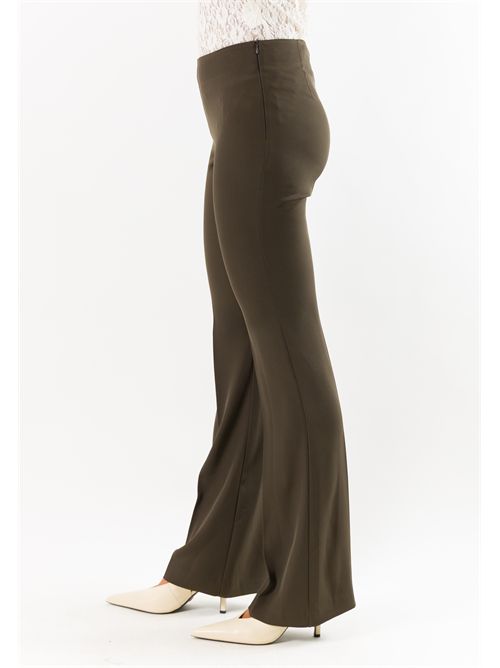 Pantaloni flare elasticizzati donna AI26531 MESANGE | AI26531VERDE