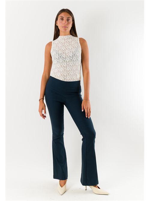 Pantaloni donna flare elasticizzati AI26647 MESANGE | AI26647BLU