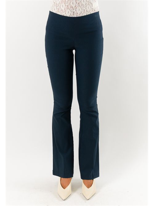Pantaloni donna flare elasticizzati AI26647 MESANGE | AI26647BLU