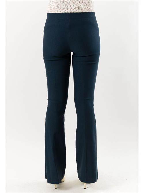 Pantaloni donna flare elasticizzati AI26647 MESANGE | AI26647BLU