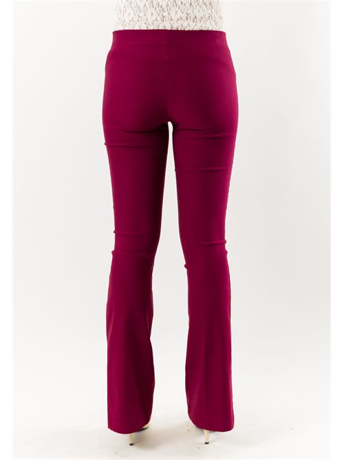 Pantaloni donna flare elasticizzati AI26647 MESANGE | AI26647BORDEAUX