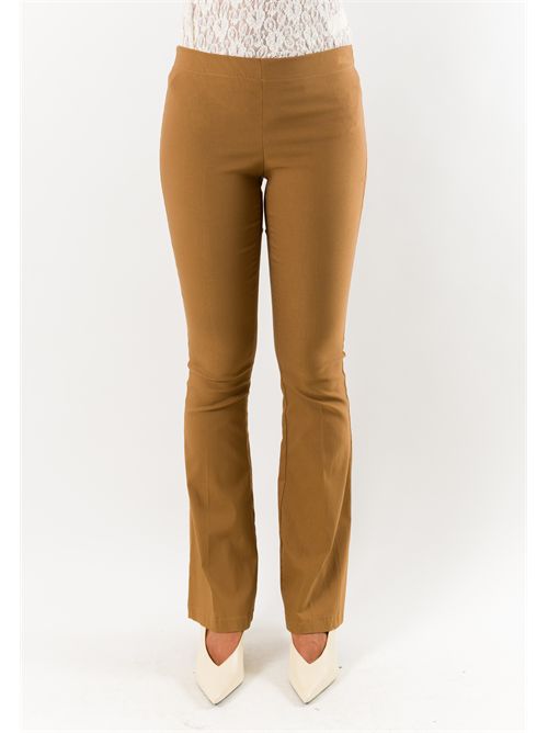 Pantaloni donna flare elasticizzati AI26647 MESANGE | AI26647CAMMELLO
