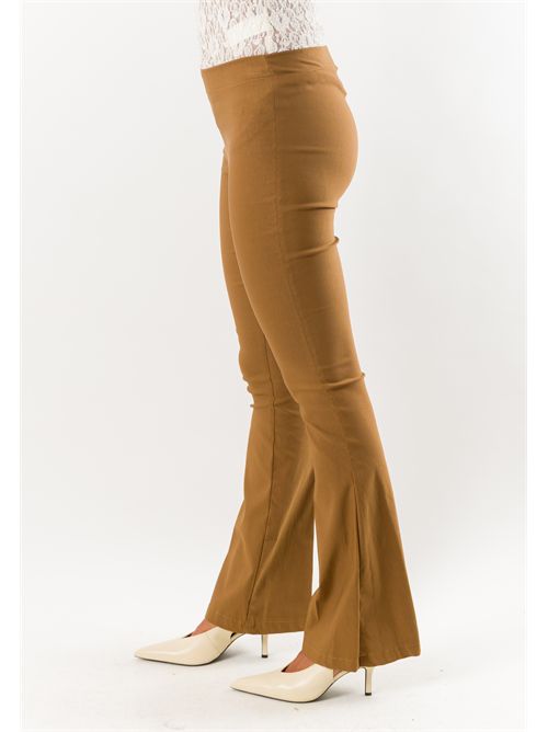Pantaloni donna flare elasticizzati AI26647 MESANGE | AI26647CAMMELLO