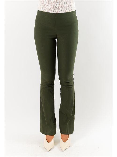 Pantaloni donna flare elasticizzati AI26647 MESANGE | AI26647MILITARE