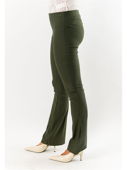 Pantaloni donna flare elasticizzati AI26647 MESANGE | AI26647MILITARE