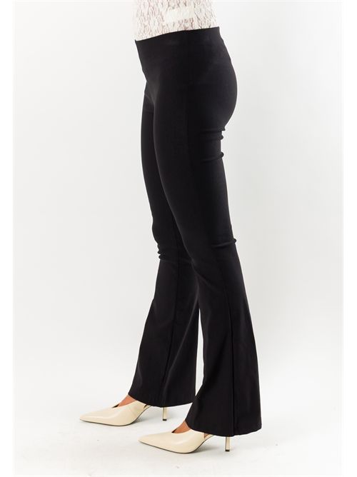 Pantaloni donna flare elasticizzati AI26647 MESANGE | AI26647NERO