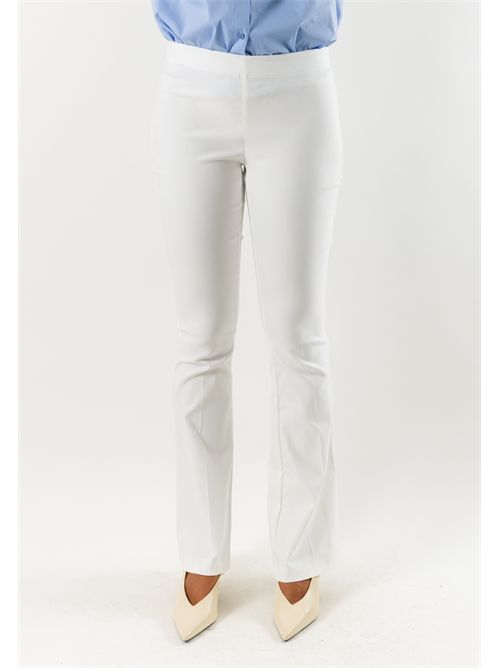 Pantaloni donna flare elasticizzati AI26647 MESANGE | AI26647PANNA